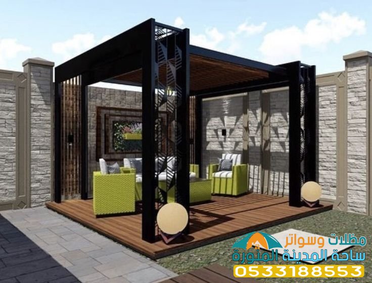 برجولات حدائق حديثة من ساحة المدينة المنورة